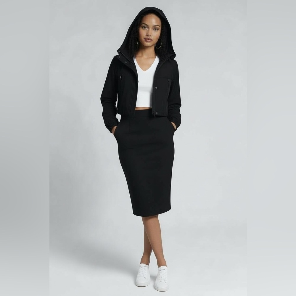 Celsius Women’s Hooded Puffer Jacket — Black — Size XL, NWT —